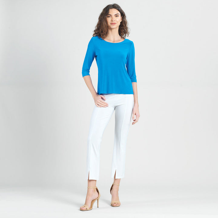 Scoop Neck Half Sleeve Top - Brilliant Blue - Sizes - XS, XL, 1X