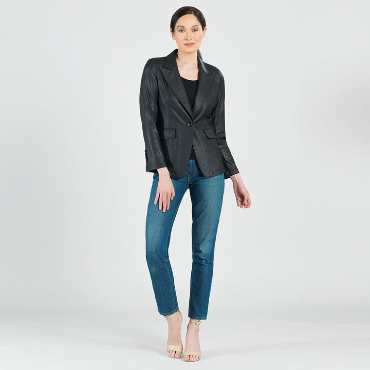 Liquid Leather&trade; Signature Pocket Blazer - Black