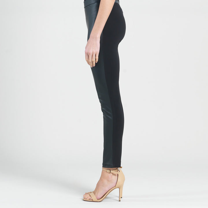 Liquid Leather&trade; Sheen Two-Tone Legging - Black