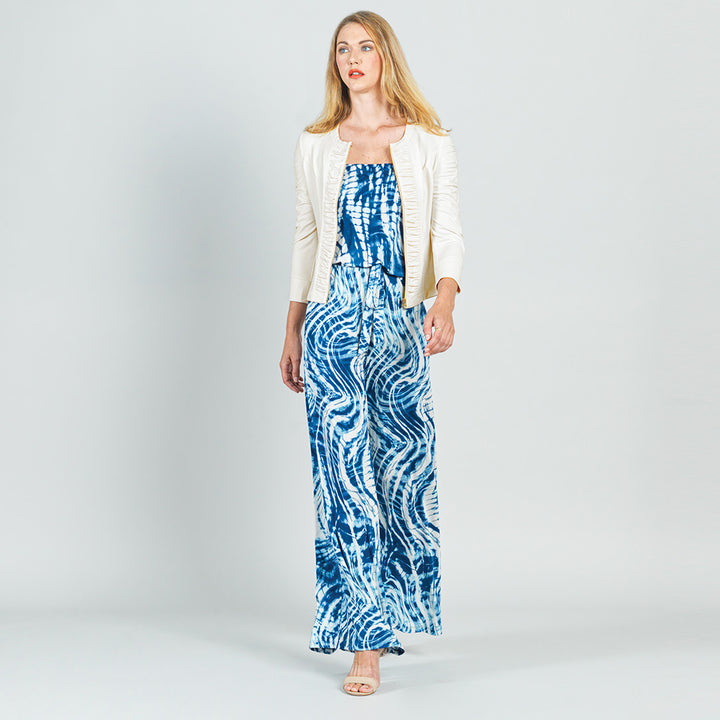 Liquid Leather&trade; Ruched Detail Jacket - Ivory